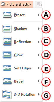 Picture Effects drop-down gallery Picture Effects drop-down gallery