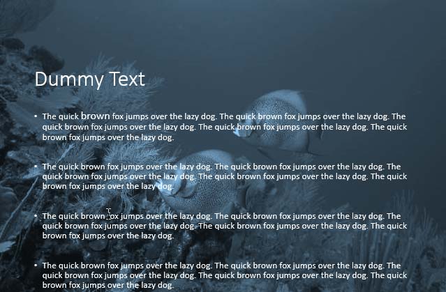 Slide background after recoloring