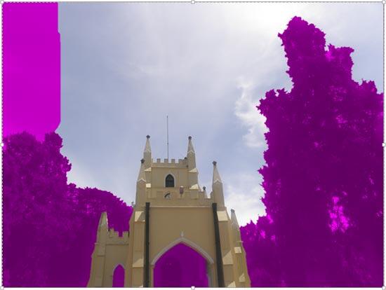 Modified selection for the background removal