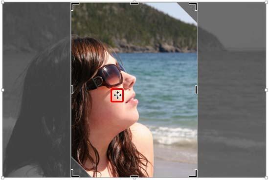 Cursor changes to four-headed arrow Cursor changes to four-headed arrow