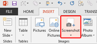 Screenshot button
