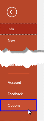 Options to be selected Options to be selected