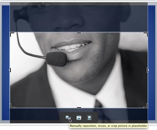 Result of applying Crop option on a picture in a placeholder Result of applying Crop option on a picture in a placeholder