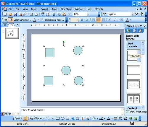 Grouped object on slide
