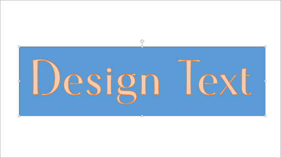 Text Box above Rectangle shape