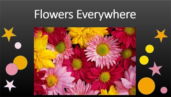 Shapes filled with various colors selected from the picture