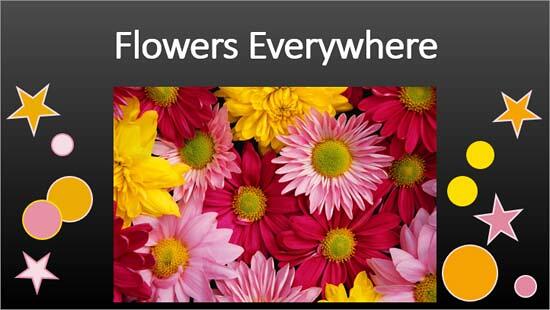 Shape outlines applied with various colors selected from the picture