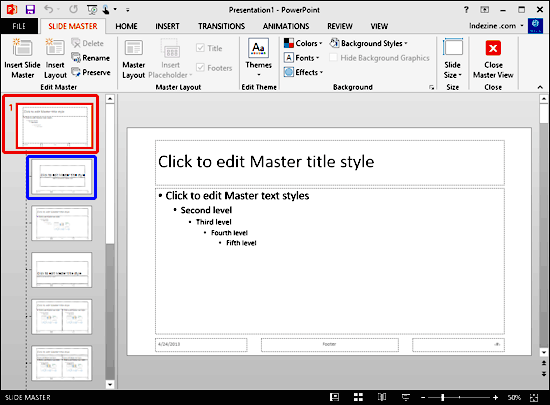 Slide Master selected
