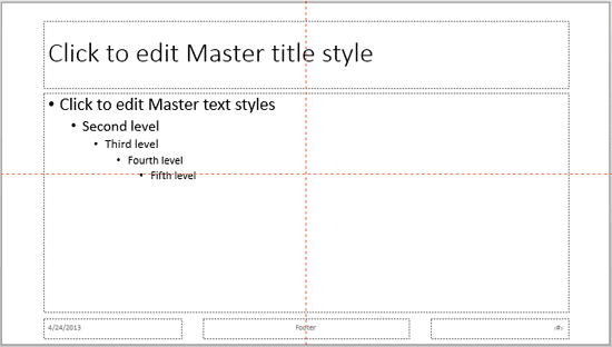 Guides within Slide Master