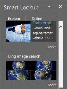 Smart Lookup in PowerPoint 2016 for Windows