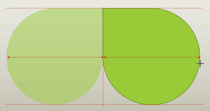 Drag on the other side to flip a shape