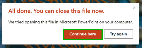 Continue editing the presentation in PowerPoint for the Web Continue editing the presentation in PowerPoint for the Web