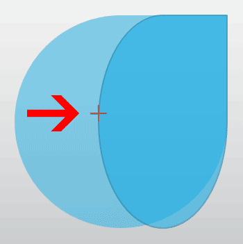 Drag to flip the shape