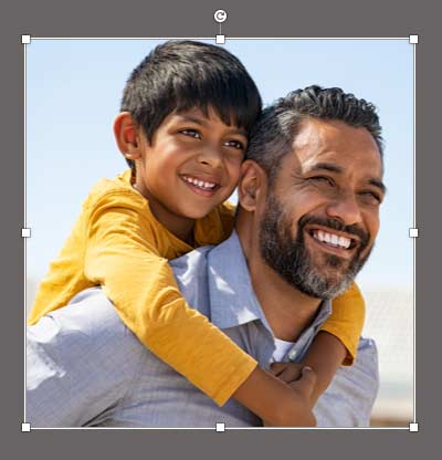 The rectangle shape with a picture fill has been flipped horizontally in PowerPoint 365 for Mac