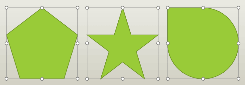 Multiple shapes selected for flipping in PowerPoint for the Web