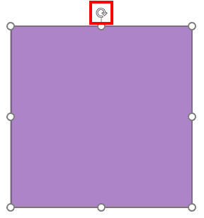 Rotation handle for shape in PowerPoint for the Web