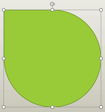 Shape flipped horizontally in PowerPoint for the Web