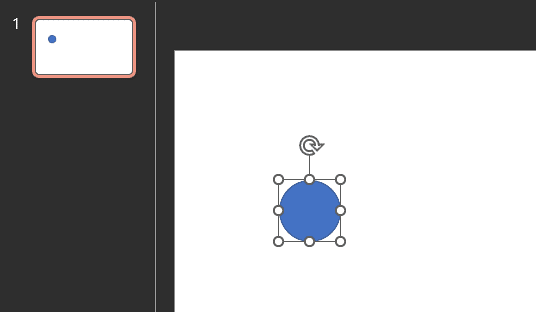Predefine shape placed on the slide