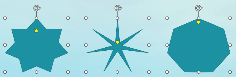 A 7-pointed star gets more pronounced and blurred A 7-pointed star gets more pronounced and blurred