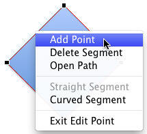 Add Point option selected