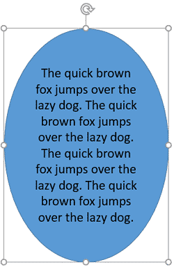 Increases the shape size to keep the text fitted within the shape Increases the shape size to keep the text fitted within the shape
