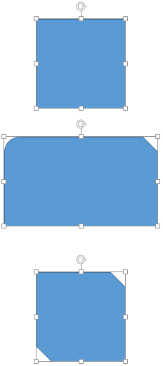 Shapes aligned to center