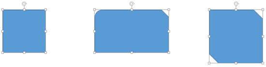 Shapes aligned to top