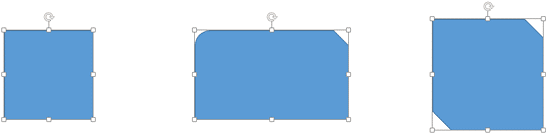 Shapes aligned to middle