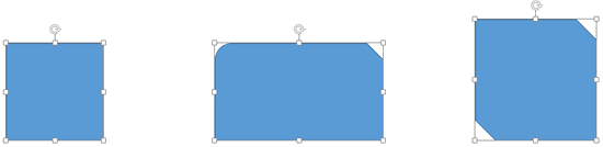 Shapes aligned to bottom