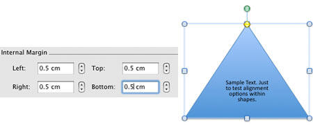Internal margin values changed Internal margin values changed