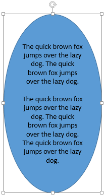 Increases the shape size to keep the text fitted within the shape