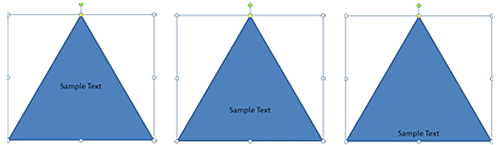 Text alignment changed to Top, Middle, and Bottom