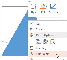 Edit Points option selected
