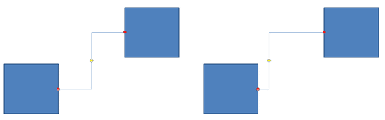 Dragging diamonds reorients the connector