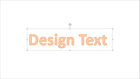 Text box selected on a slide Text box selected on a slide