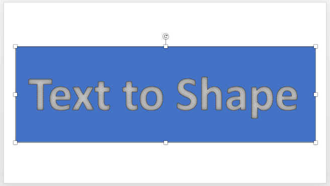 Text Box above Rectangle shape