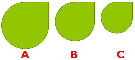 Resized Teardrop shapes