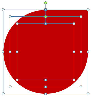 Teardrop shapes aligned to the middle and center