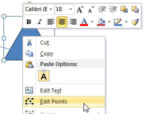 Edit Points option selected Edit Points option selected