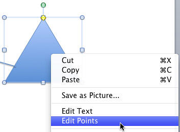 Edit Points option selected