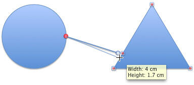 New point (vertex) added to the triangle functions as an anchor point