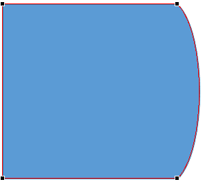 Straight segment changed to curved segment Straight segment changed to curved segment