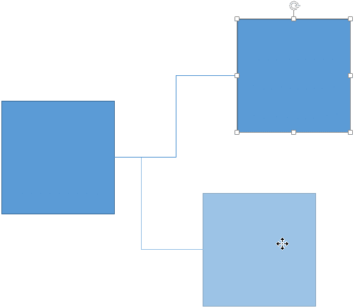 Moving shapes also moves the attached connector
