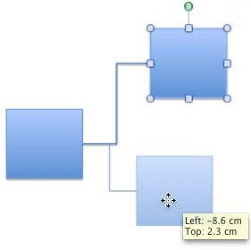 Moving the slide object also moves the attached connector
