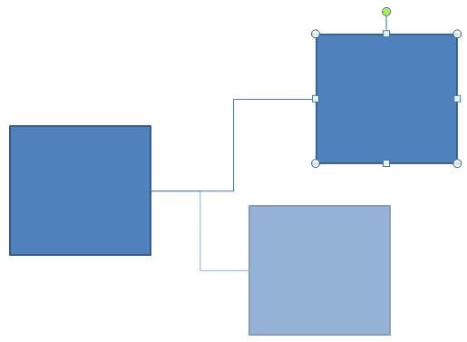 Moving shapes also moves the attached connector