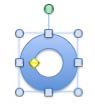 Donut shape inserted on the slide