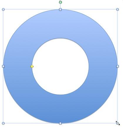 Donut shape resized to match the size of a CD