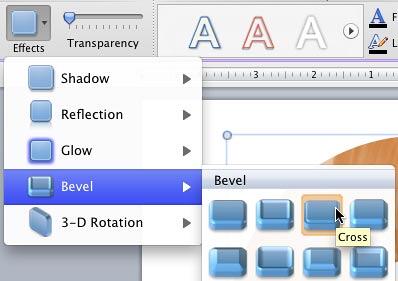 Applying Cross Bevel to the CD graphic