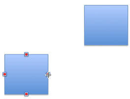 Red square points highlighted on the shape