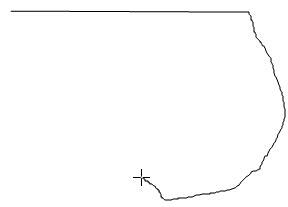 Freeform line drawn as continuation of straight line Freeform line drawn as continuation of straight line
